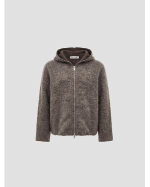 Our Legacy Full Zip Hooded Sweater - Brown