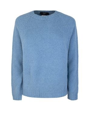 Max Mara Alpaca Blend Crewneck Sweater - Blue