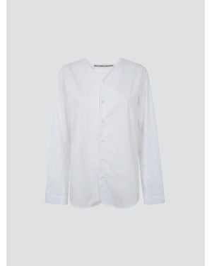 Meta Campania Exaggerated Cotton Shirt For Bold Style - White