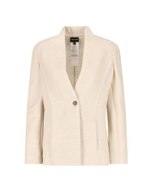 Giorgio Armani Single-Breasted Blazer - Natural