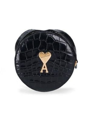 Ami Paris Round Paris Paris Bag - Black