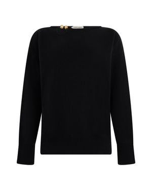 Alberta Ferretti Sweater With Golden Detail - Black