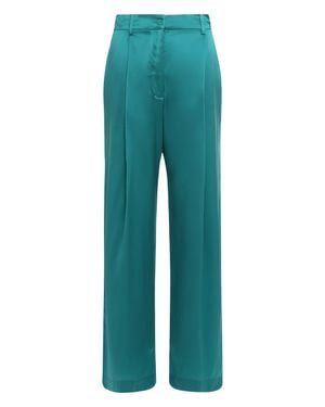 SABLYN Loose Silk Pants - Blue