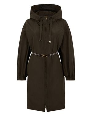 Max Mara S Max Mara Water-Repellent Taffeta Parka - Black