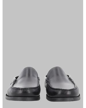 Paraboot Leather Loafers With Rubber Sole - Gray