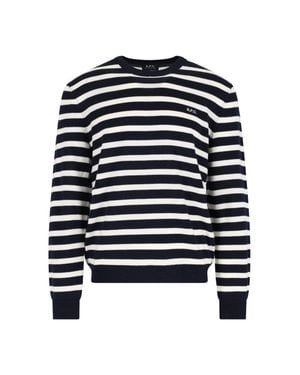 A.P.C. A. P.C. Merino Virgin Wool Crewneck Sweater - Blue