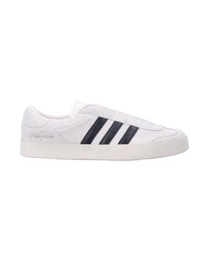 Y-3 Gazelle Sneaker With Suede Upper And Contrasting 3-Stripes - White