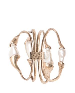 Weekend by Maxmara Logo-Embellished Metallic Scarf - White