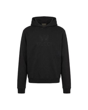 Gucci Logo Hoodie Sweatshirt - Black