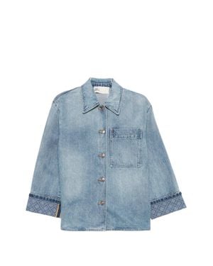 Tory Burch Denim Cotton Coat For - Blue