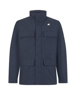 K-Way Waterproof Jacket With Pockets - Blue