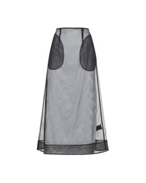 Simone Rocha Ripple Midi Skirt - Gray