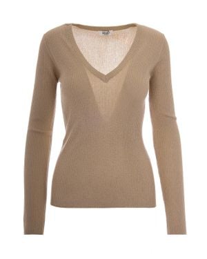 Liu Jo Lux Knit Sweater - Natural