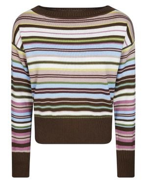 Weekend by Maxmara Striped Sweater For - Gray