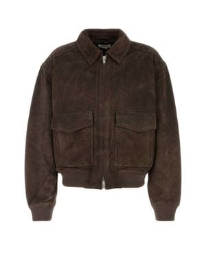 Agolde Emil Suede Mini Jacket - Brown