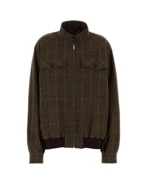 Miu Miu Embroidered Wool Jacket - Brown