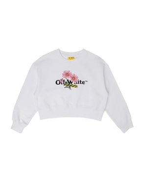 Off-White c/o Virgil Abloh Daisy Logo Box Crewneck Sweatshirt For Kids - White