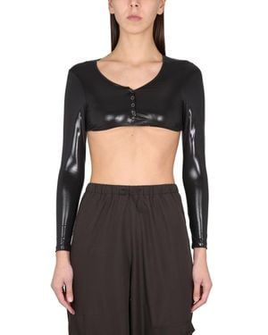 NOT AFTER TEN Cropped T Shirt - Black