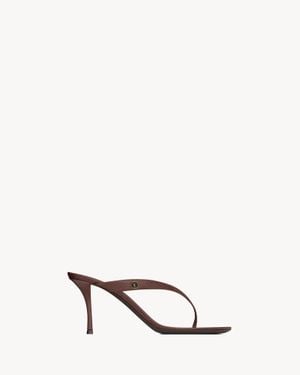 Saint Laurent Mini Calf Leather Ankle Boot - Natural