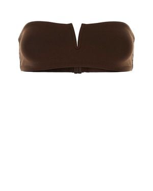 Eres Arcade Stretch Nylon Bikini Top - Brown