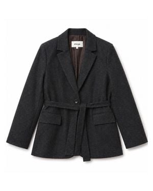 Diega Texture-Blend Jacket With Soft Structure - Black