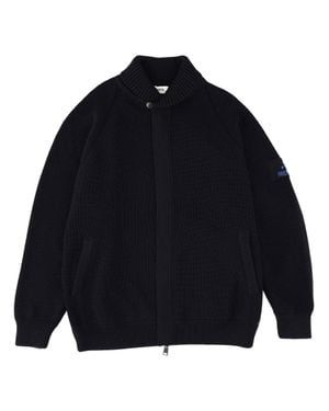 Premiata Virgin Wool Knit Zip Cardigan - Blue