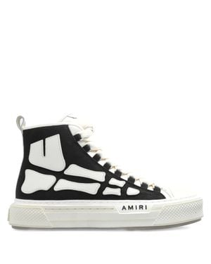Amiri Lethestanether Trim Pull-Tab Sneakers For - Black