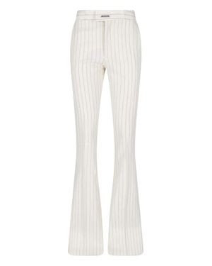 Dondup Tailored Stretch Virgin Wool Pants For - White