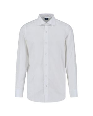 Finamore 1925 Finely Tailored Cotton Shirt For - White