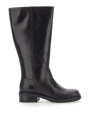 Vagabond Shoemakers Karlie Leather Boots For With Durable Sole - Black