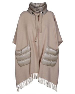 Herno Cozy Poncho With Stylish Detailing - Gray