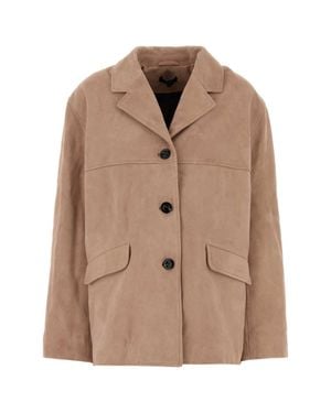 Soeur Powder Suede Lorenzo Jacket - Brown