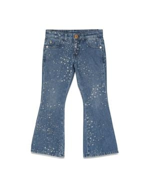 Versace Glitter Print Jeans - Blue