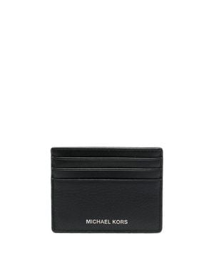 Michael Kors Leather Wallet With Card Slots - Black