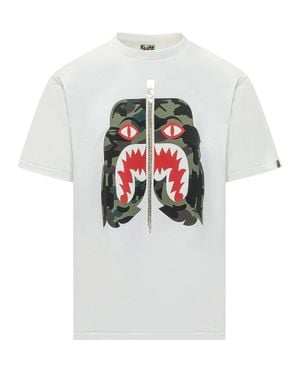 A Bathing Ape Stylish Graphic Logo T-Shirt - White