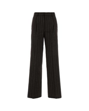 PT Torino Embroidered Linen-Blend Lola Pant - Black