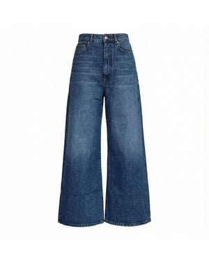 Sportmax Wide-Leg Low Waist Jeans - Blue