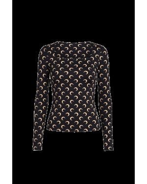 Marine Serre Geometric Patterned Mini Top - Black