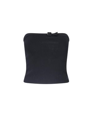Courreges Viscose-Blend Cropped Top - Blue