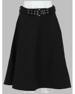 Ganni Wrap Skirt With Belt Recycled Polyester - Black