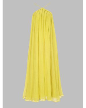 STAUD Halter Neck Maxi Dress - Yellow