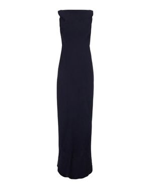 Antonelli Mara Off-Shoulder Satin Long Dress - Blue