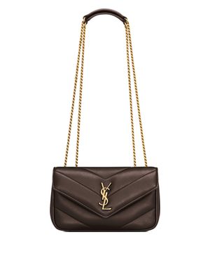 Saint Laurent Mini Lambskin Crossbody With Cotton Lining And Magnetic Snap - White