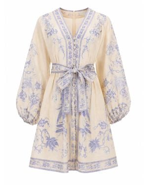 Zimmermann 100% Linen Dress - White