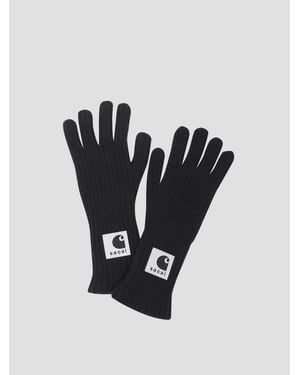 Sacai Wool Knit Gloves - Black