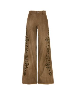Ermanno Scervino T-Shirt Baggy Pant - Natural
