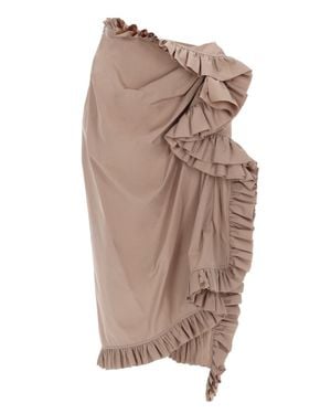 Dries Van Noten Shelby Ruffled Silk-Chiffon Maxi Skirt - Brown