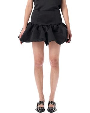 Ganni Recycled Fabric Mini Skirt - Black