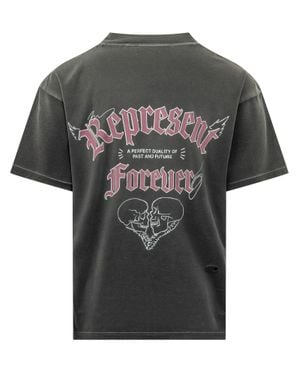 Represent Duality Washed T-Shirt - Black