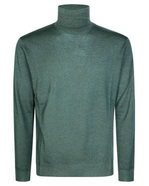 Altea Long-Sleeve Merino Turtleneck Sweater - Green